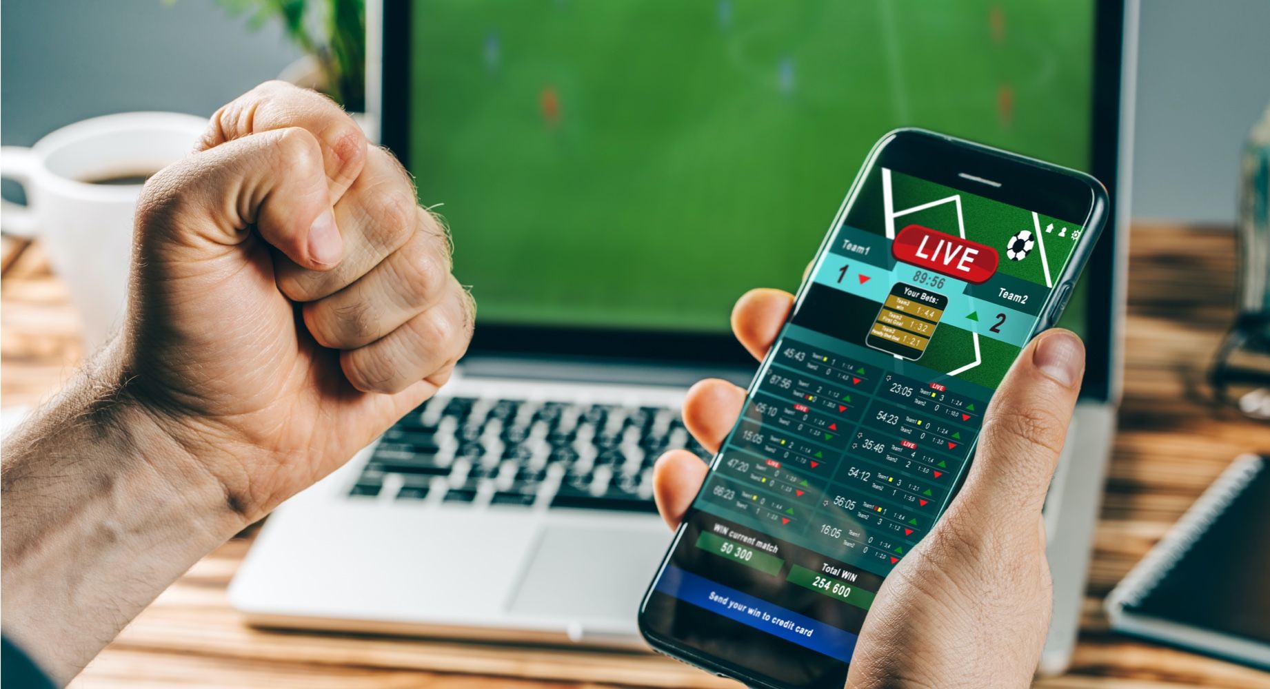 Live stream and in-play betting interface